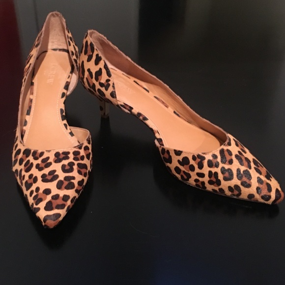 j crew leopard heels